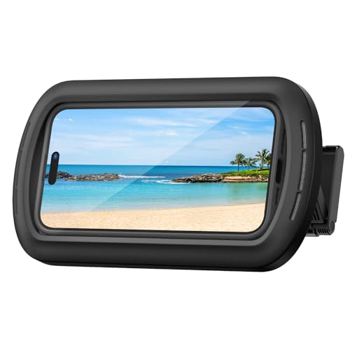 Lamicall Handyhalterung Dusche Wasserdicht Handyhalter- [Bessere Klangqualität] IPX6 Waterproof Shower Phone Holder mit 480° Drehung, Wasserfeste Handyhülle für Bad/Badewanne/Wand, 4-7” Smartphone