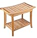 YFASD Sgabello da Bagno in Legno Teak Shower Bench Impermeabile Anticorrosivo Prova di Insetto Perfetto per Interni O Esterni 61x30×45cm