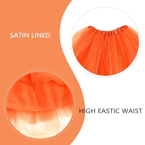 Tütü Damen Rose Rot 3 Lagen Tüll Ballettrock Stretch Karneval Kostüm Party Zubehör Urlaub Tanz Halloween Laufrock 80er Jahre Outfit Ballett Rock