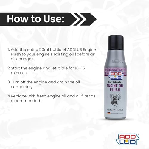 Image of ADDLUB Engine Flush for Bike 50ml - Engine Oil Flush for Bike & Scooter | Deep Cleaning Formula Removes Sludge, Improves Engine Life & Performance