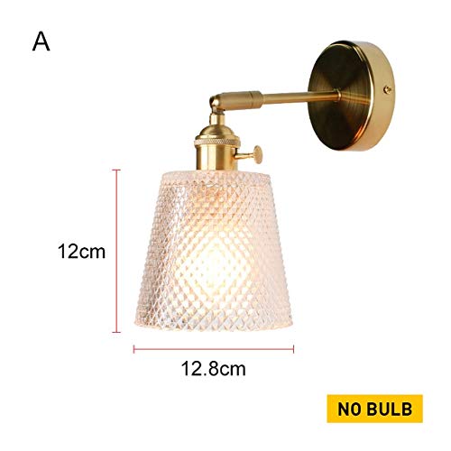 Preisvergleich Produktbild Moderne Glaswandleuchte E27 Led Kupfer Lichtschalter Wandleuchte Für Schlafzimmer Anzug Für 90-260V Q Awl010Lnob1P