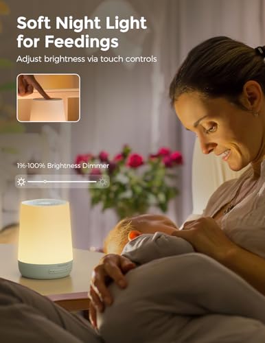 Image of Baby Sound Machine, Momcozy White Noise Machine for Baby Sleeping with Night Light, Toddler Sleep Trainer with 34 Soothing Sounds, Timer, App Remote Control, Personal Sleep Routine(Green)