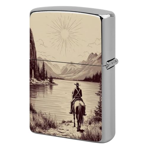 Funda metálica para encendedor estilo Western miniatura 1