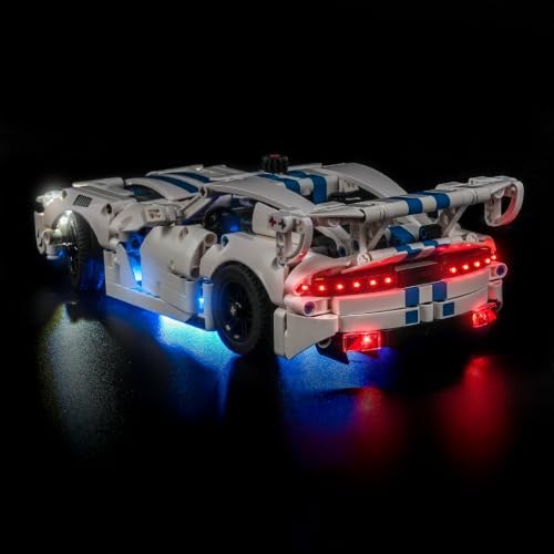 Hilighting Upgraded Led Light Kit Compatible with LEGO Dodge Viper GTS-R Sports Car Building Set, RC Version Compatible with LEGO 42234 (Model Not Included) - 1