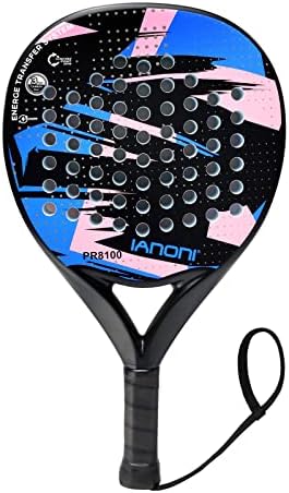 Raquete de padel com superfície de fibra de carbono com memória E...