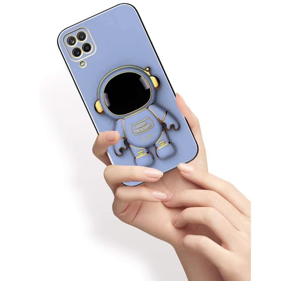 Image of for Samsung Galaxy M33 5G Case Cute 3D Astronaut Stand Design Camera Protection Shockproof Soft Back Cover (for Samsung Galaxy M33 5G, Blue)