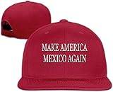 Kjfilo Make America Mexico Again Funny Cool Flat Billed Trucker Cap Red