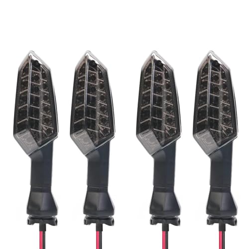 �E�C���J�[ �p KLE 650/1000 �p Z250 Z300 Z400 Z650 Z750 Z800 Z1000 ZRX1200 �I�[�g�o�C�p�C���W�P�[�^�[�����v LED �^�[���V�O�i�����C�g �u���[�L ���C�g(4pcs Smoked)