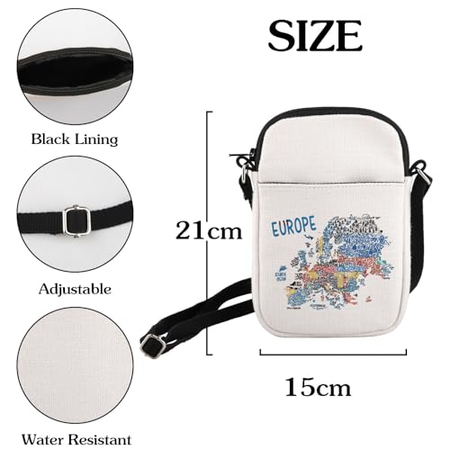 HOLLP Europe Country Map Travel Europe Housewarming Crossbody Bag uropean Memory Souvenir Gift2