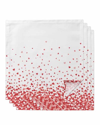 Servilletas de tela rojas 20x20 pulg. pack 4 unidades miniatura 1