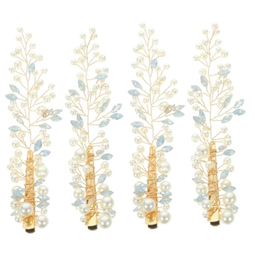 Barrette mariage dorée ornées de perles délicates et accessoires cheveux élégants