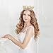 FRCOLOR Jeweled Baroque Queen Gold Princess Crown Vintage Crystal Diamond Wedding Crowns and Tiaras Costume Party Hair Accessories for Women