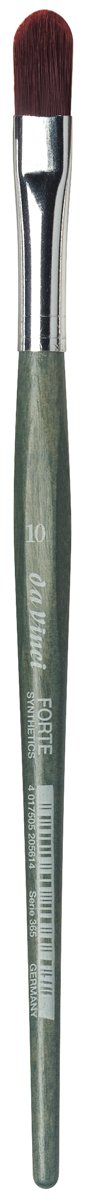 da Vinci Modeling Series 365 Forte Gaming and Craft Brush, Filbert Extra-Strong Synthetic with Blue-Green Handle, Size 10