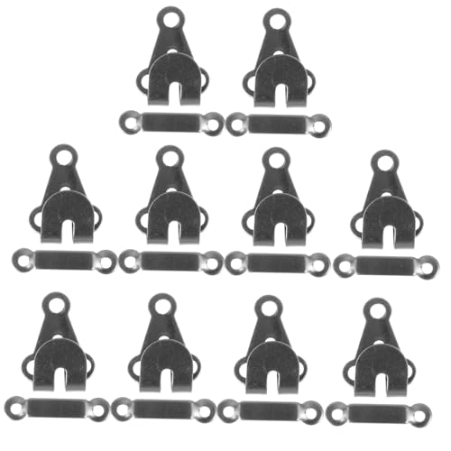 SEWACC DIY Clothing Hooks 10 Sets of Sufficient Pants Hooks Metal Hook and Eye Fasteners for Jeans Shirts Coats