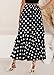 BTFBM Women 2025 Summer Fall Boho Long Skirts Dress Floral Print Elastic Waist Split Ruffle High Low Beach Maxi Skirt(Polka Dot Black, Small)