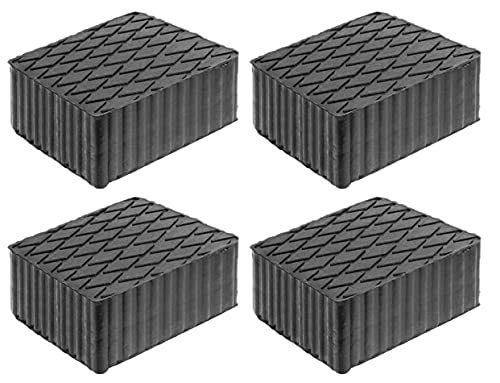 JOMAFA   JUEGO DE 4 TACOS DE GOMA PARA ELEVADOR DE COCHE 160 x 120 x 40 mm UNIVERSAL COMPATIBLE CON ravaglioli, corghi, omnc