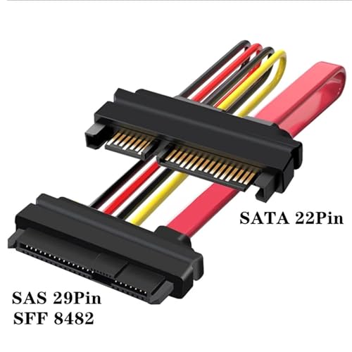 Cable de extensión SATA 22 pines macho a hembra, corto miniatura 4