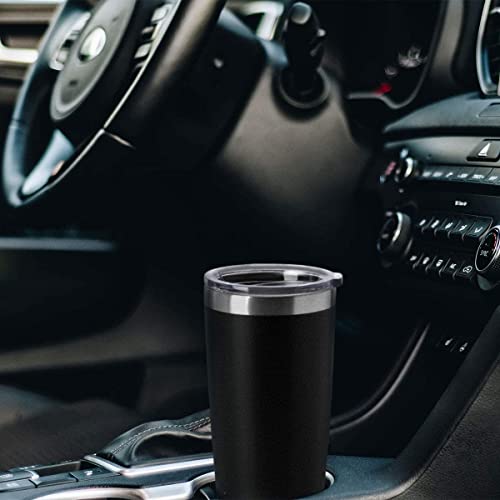 Hasle Outfitters 20Oz Tumblers Stainless Steel Mugs With Lid Double Wall Vacuum Insulated Coffee Cups For Cold & Hot Drinks (20Oz-Black, 12 Pack) #TOP4