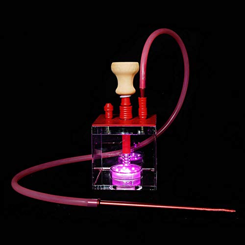 YONGCHY New Acryl Shisha Rohr Set Shisha Mit LED-Licht Shisha Silikon Bowl Hose Frühling Charcoal Tongs Chicha Narguile… – Bild 4