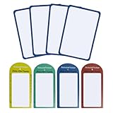 4 Pieces Magnifying Sheet 3X Page Magnifier for Reading Lightweight PVC Fresnel Lens with 4 pcs Bookmark Magnifying Rulers for Small Prints Aging Eyes Low Vision Seniors