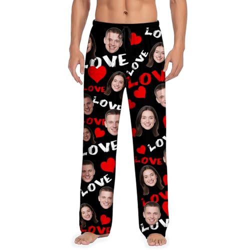 Custom Pajama Pants Funny Personalized Pajama Pants With Face Imag Text Funny Gifts For Men Woman