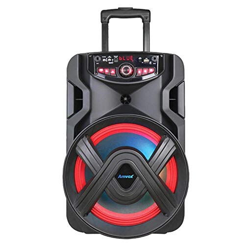 Caixa Amplificada Amvox Bluetooth USB MicroSD Auxiliar Bivolt Recarregável 400W ACA 401 TSUNAMI