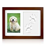 Jicyor Set de huellas de pata de perro, marco conmemorativo Set de huellas de pata de perro y gato Set de huellas de pata de gato para dueños de gatos