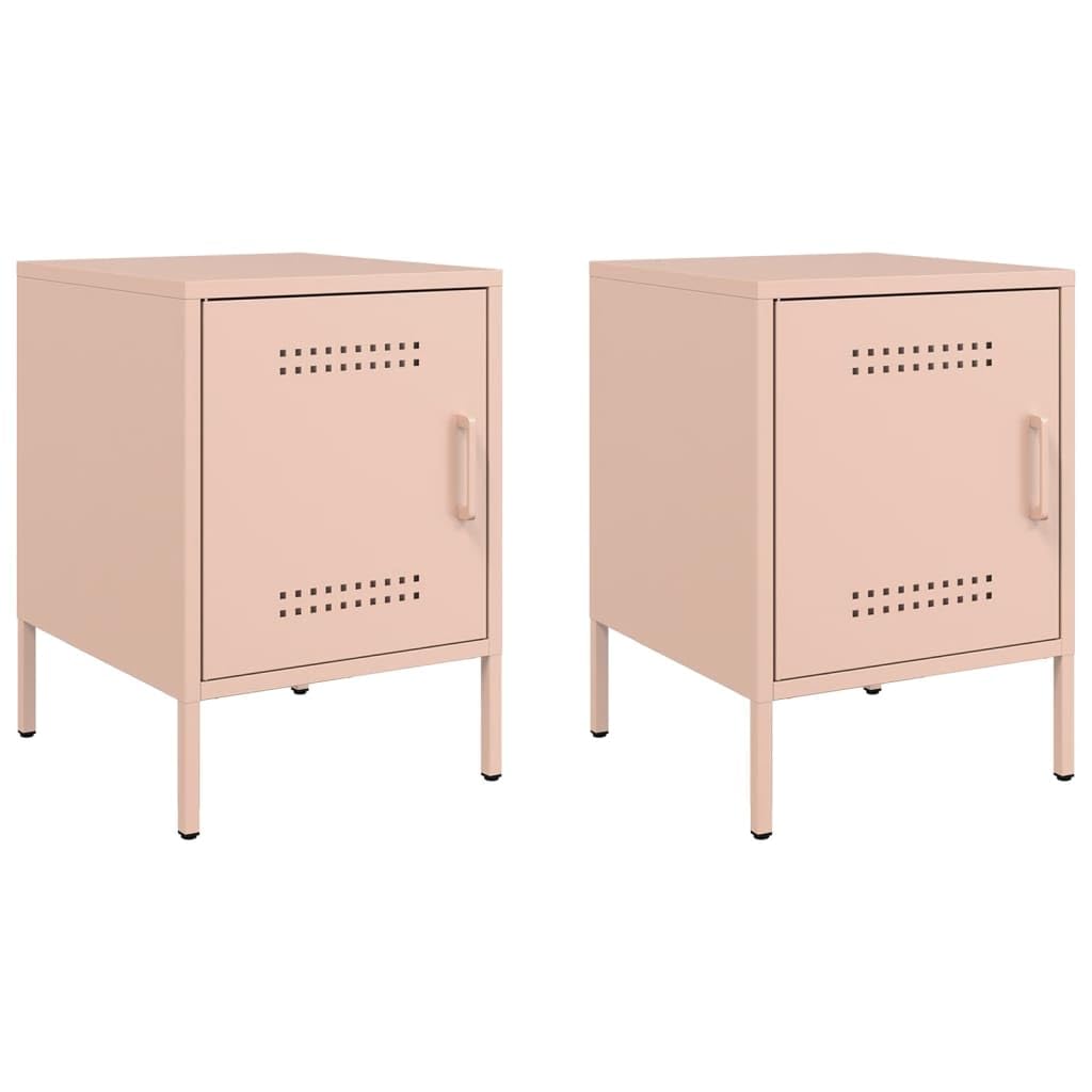 Table de chevet lot de 2 style industriel pour désencombrer votre espace de nuit