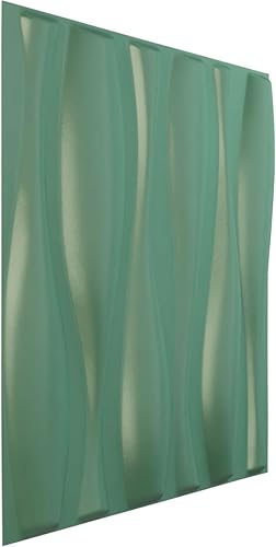 Miniatura 2 de Ekena Millwork Fairfax EnduraWall Panel decorativo de pared 3D de 19 58 pulgadas de ancho x 19 58 pulgadas de alto, niebla marina (cubre 2.67 pies