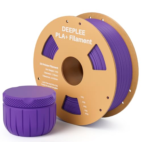 Image of PLA+ 1.75mm 3D Printer Filament, PLA Plus with Dimensional Accuracy + /- 0.02mm, Higher Strength and Toughness, Neatly Wound, No Clogging, Fits for Most FDM 3D Printers, 1KG Purple