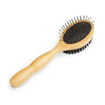 Ancol Ergo Wood Handle Soft Bristle Dog Brush - Pet Shop Direct