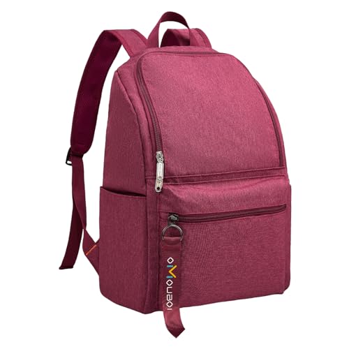 OMOUBOI Mochila casual Superbreak para laptop de 14 polegadas para mulheres e homens serve para negócios de turismo, Vinho tinto, Fits up to 14inch laptop, Clássico