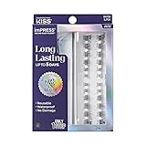 KISS imPRESS Falsies Long Lasting Self Adhesive Eyelashes, ‘Demi Bold’, 5 Day Extended Wear, 24 Medium Volume Lash Clusters (5,6,8,10,12, & 14mm), Precision Non-Stick Applicator