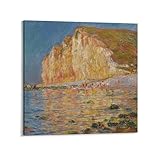 クロード・モネ作「干潮時のレ・プティット・ダレス 1884年」ウォールアート版画ポスター クール ポスター 壁アート キャンバス 印刷 アートパネル オフィス装飾 ぶら下がる 版画 ギフト12x12inch(30x30cm)