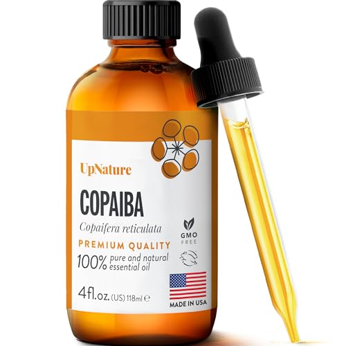 Image of UpNature Copaiba Essential Oil - 100% Natural & Pure, Undiluted, Premium Quality Aromatherapy Oil - Heal Scars and Improve Skin Health - Reduce Pain and Relieve Congestion - Soothe and Calm Skin, 4oz