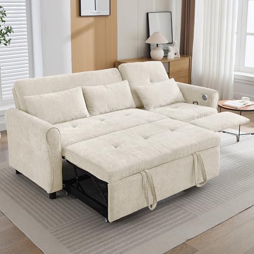 Ball & Cast Convertible Sleeper Sofa Bed,3 Seater Sectional Sofa ...