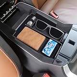 TOPINSTALL New Center Console Organizer Compatible with Ford Explorer 2012 2013 2014 2015 2016 2017 2018 2019 Accessories, Armrest Box Big Compartment Secondary Storage Tray ABS Black Material