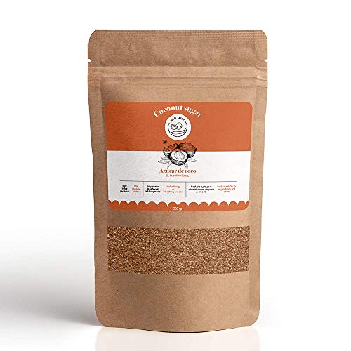 INDO TASTE- Azúcar de coco 100% Puro y natural l Apto para diabéticos, celiacos y alimentaciones veganas l Ni refinado ni blanqueado. (500 gramos)