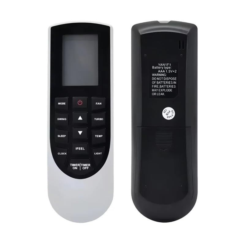 1 szt. Pilot zdalnego sterowania YAN1F1 kompatybilny z modelami klimatyzatorów YAN1F1F YAN1F6 AY-X36RU GWH09QB-D3DNA6E VIR09HP230V1