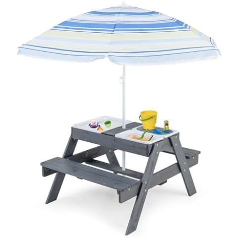 COSTWAY 4-in-1 Kids Picnic Table Set Cover