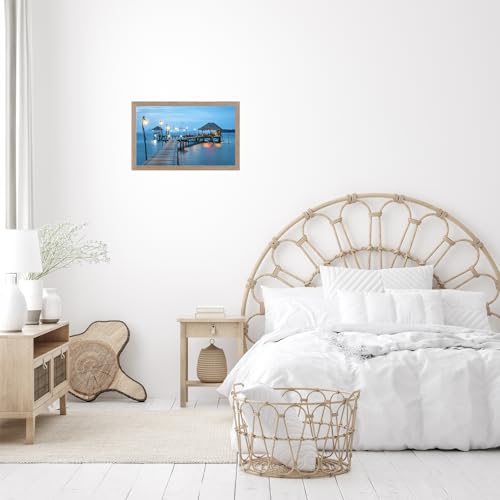 Image of JCJMY 13x22 Picture Frame Rustic Brown for Poster Photo Picture, Horizontal and Vertical Formats for Wall Hanging, 13 x 22 Wall Gallery Poster Photo Frame for 13 by 22 Photos Posters, Rustic Brown