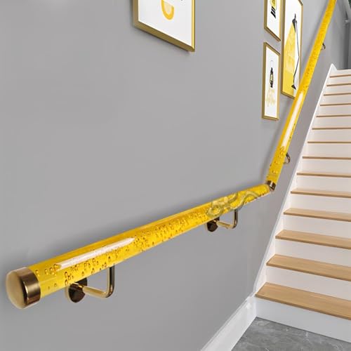 Rampe d'escalier acrylique et or : l'élégance design pour votre intérieur en 220cm