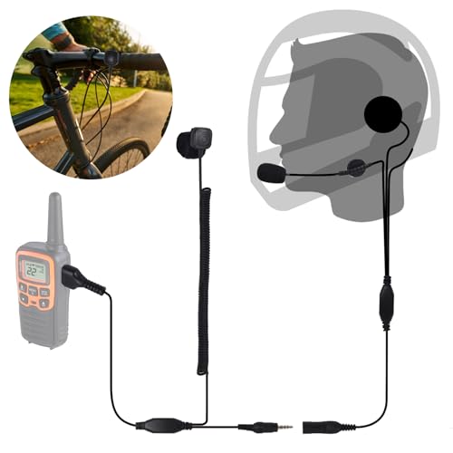 2 Pin Walkie Talkie Helmet Headset Motorcycle Full Face Earpiece Kit Wired Boom Mic Ptt Intercom Ear Piece for Midland Radio gxt1000g t51a btr1 gxt lxt
