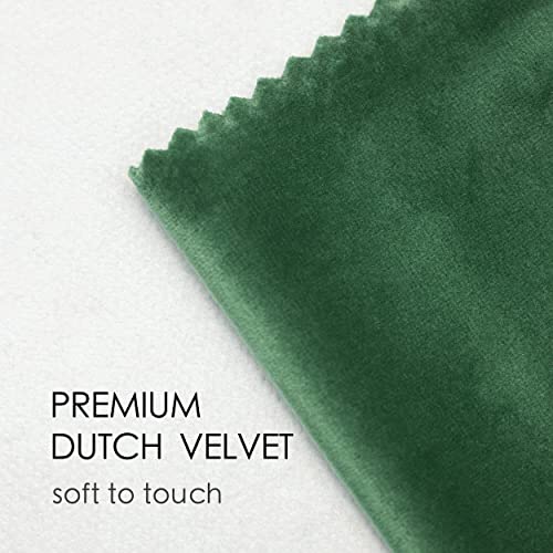 Vitalizart Green Velvet Ribbon Set 3/8" x 5Yd x 3 Rolls, Wooden Spool - Image 3