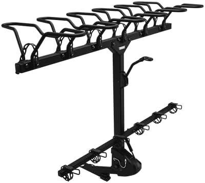 Thule Revert Vertical Hitch Rack, 6 Bikes, Carrier for Trucks and Vans, Assisted Lift and Lower, e-Bike Compatible, no Frame or Fork Contact