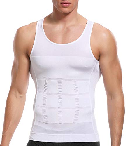 SLIMBELLE® Homme Débardeur Sculptant Maillot de Corps Amincissant Gilet Gainant Shirt Minceur Ventre Plat T-Shirt de Compression Gaine Top Body Shaper,...