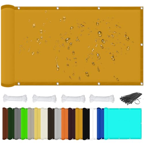 Voile d'ombrage imperméable rectangle 4,5x4,5m jaune