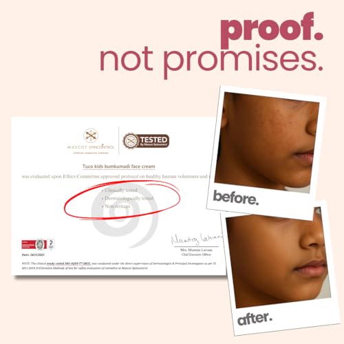 Image of Tuco Kids Kumkumadi Face Cream | Lightweight, Non Greasy & Fast Absorbing | Infused with Kumkumadi, Red Sandal Manjistha & Turmeric | Fights Tan, Brighten Skin & Reduce Dull Spots | SLS & Paraben Free | Safe for Baby-50gm Pack of 2
