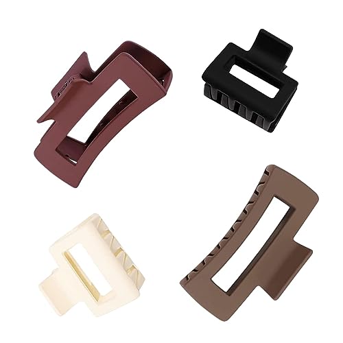 Image of BAKEFY -6 Hair Claw Clips Variety Pack Different Sizes Large Medium Small | Claw Clip Set For Thin & Thick Hair | Various Shapes Assortment | Women Girls Non Slip Hold,Multi