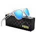 Produktbild FEIDU Retro Polarisierte Damen Sonnenbrille- Herren Sonnenbrille Outdoor UV400 Brille,Farblinse, Strandreisen unerlässlich für Fahren Angeln Reisen FD 0628 (2-Transparentes-blau, 60)